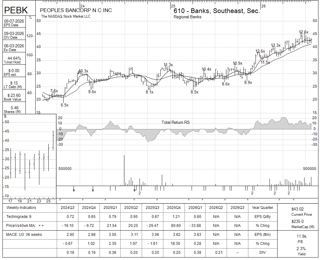 PEBK chart panel